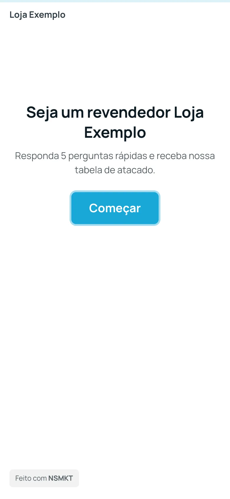 Formulário aberto no celular
