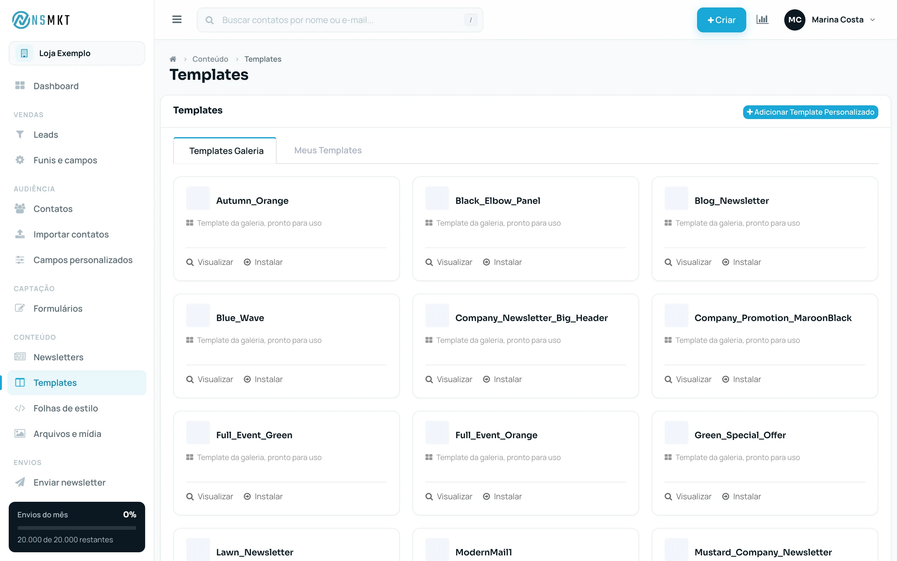 Aba Templates Galeria
